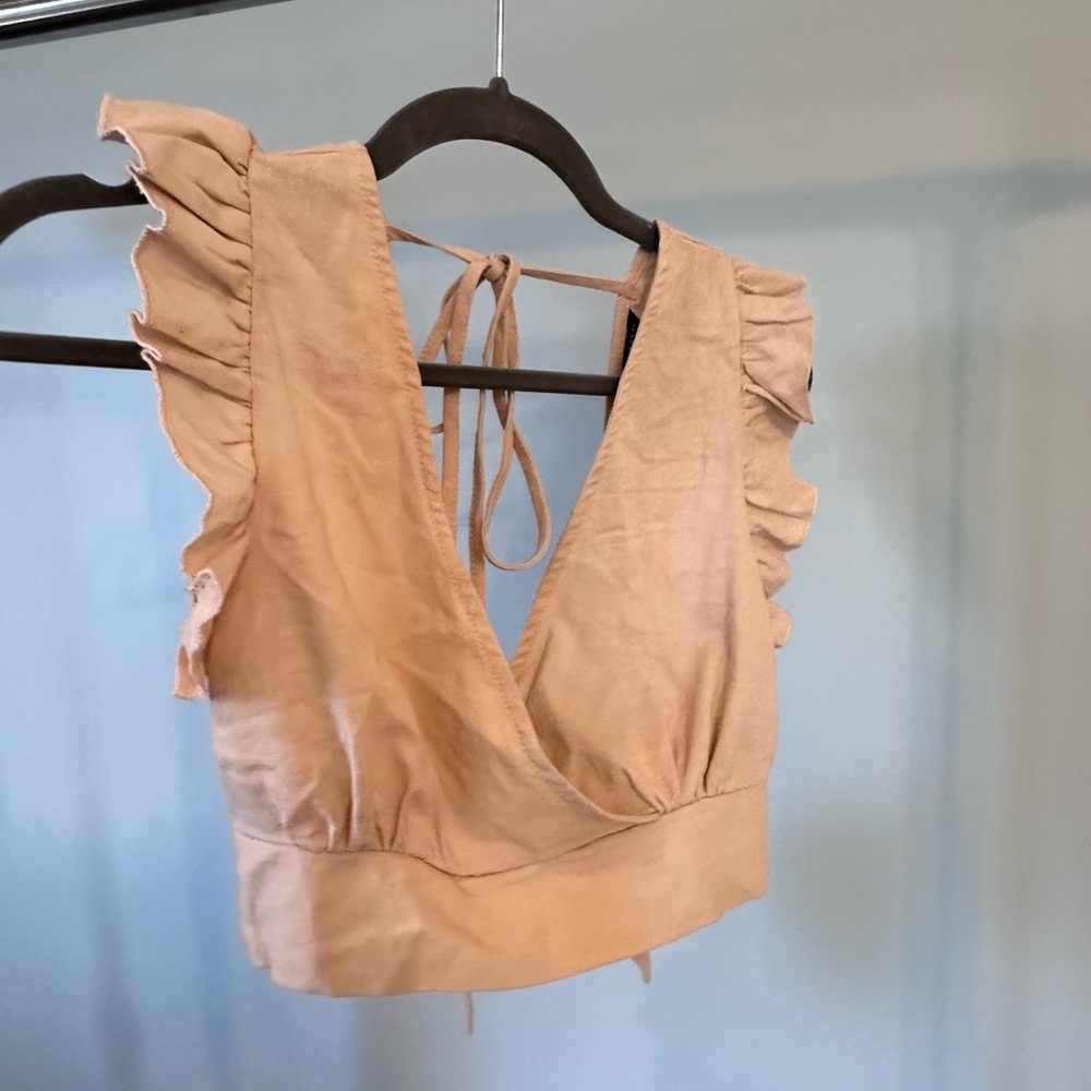 Shien Bow Tie Crop Top